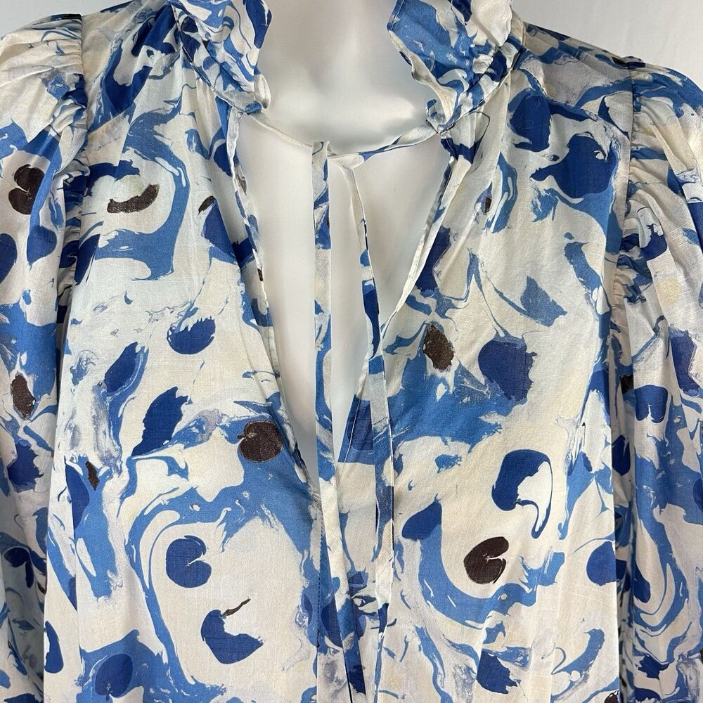 H&M Conscious Exclusive Organic Cotton Babydoll Dress Ruffles XS Resort Summer - Picture 5 of 16